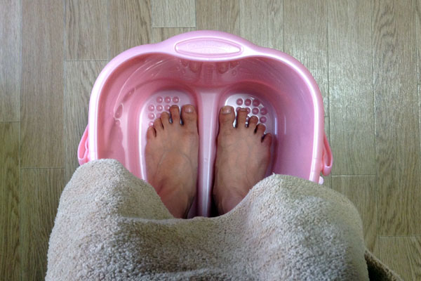 レディースサイズの足湯バケツ